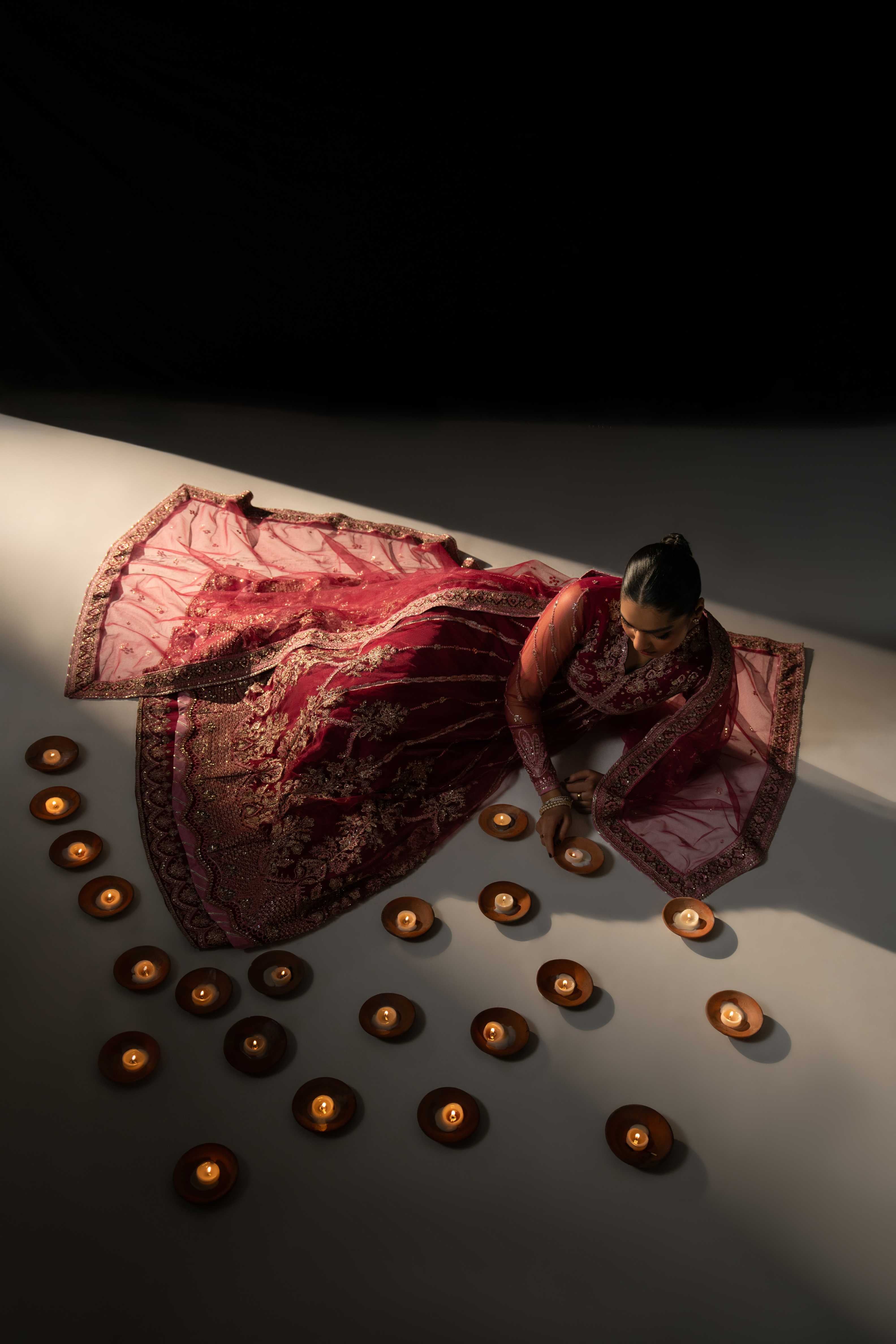 Alifdaar Mastaani Collection - Pastel pink heavy embroidered festive suit.